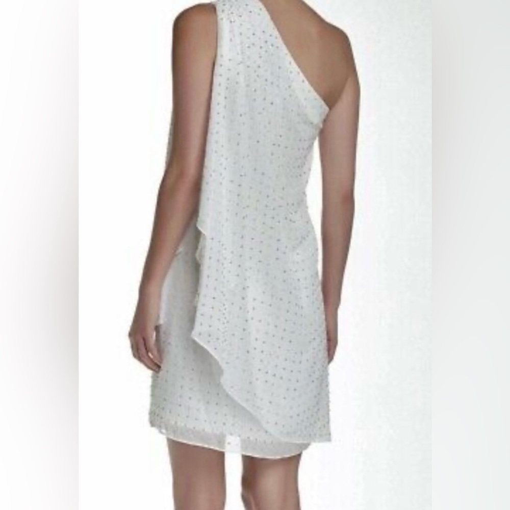 NEW! JS Boutique Sparkly Ivory One-Shoulder Dress